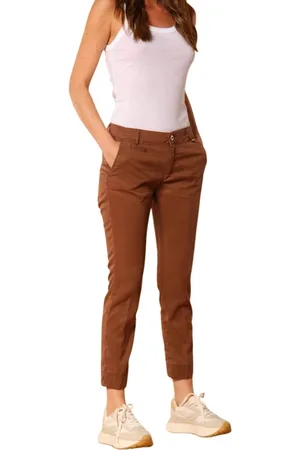 Masons Bukser, Dame, Brun, M, Slim Fit Chino Capri Bukser