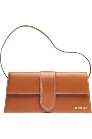 Jacquemus Taske, Dame, Brun, ONE SIZE, Læder, Struktureret Kamel Læder Lang Flap Taske