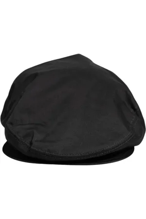 Dolce & Gabbana Tilbehør, unisex, Sort, 60 CM, Bomuld, Sort Bomuld Newsboy Cap Cabbie Hat