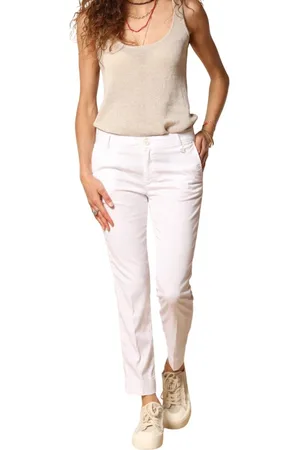Masons Bukser, Dame, Hvid, XL, Elegant Hvid Chino Capri Bukser