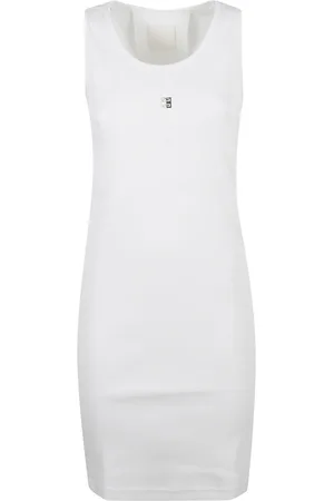 Givenchy Kjole, Dame, Hvid, M, Bomuld, Hvid Tank Top Mini Kjole