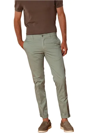 Masons Bukser, Herre, Grøn, M, Bomuld, Mænds Chino Bukser Olivengrøn Regular Fit