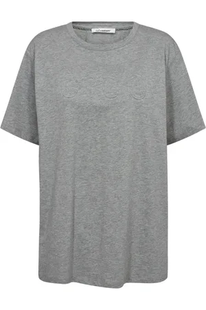 Co`Couture Top, Dame, Grå, XS, Uld, Embossedcc Oversize Coco Tee Top