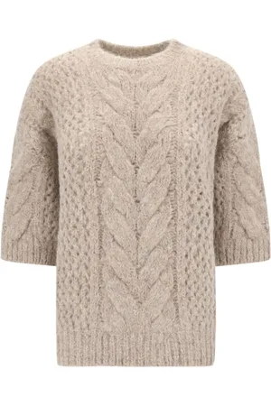 Brunello Cucinelli Strik, Dame, , M, Alpaca Hæklet Sweater
