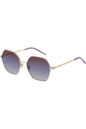 HUGO BOSS Tilbehør, Dame, Gul, 57 MM, Uld, Stilfulde solbriller af høj kvalitet