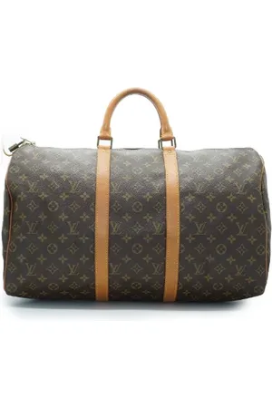 LOUIS VUITTON Pre-owned, Dame, Brun, ONE SIZE, Tyl, Pre-owned Laeder rejsetasker