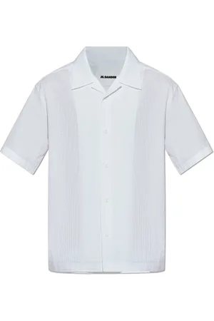 Jil Sander Skjorte, Herre, Hvid, XL, Bomuld, Kortærmet skjorte