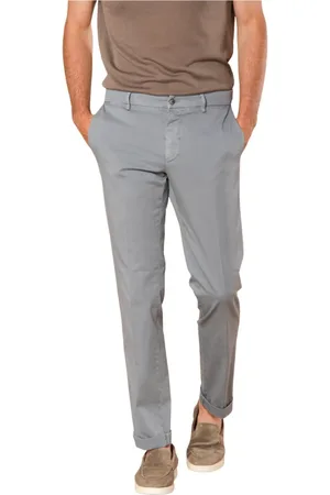 Masons Bukser, Herre, Blå, S, Satin, Stræk satin chino bukser i Air Force