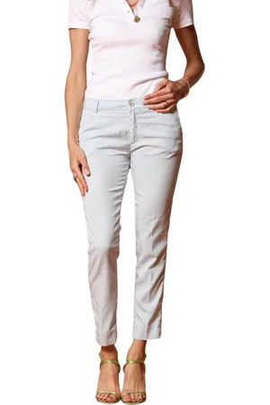 Masons Bukser, Dame, Blå, XS, Slim Fit Chino Capri Bukser