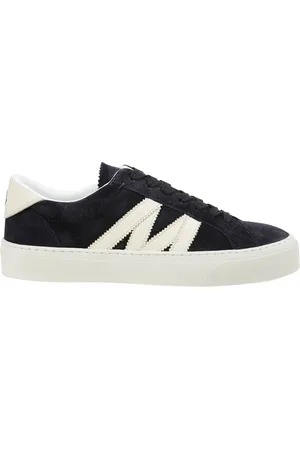 Moncler Sko, Herre, Blå, 44 EU, Suede, Suede og Nubuck Sneakers