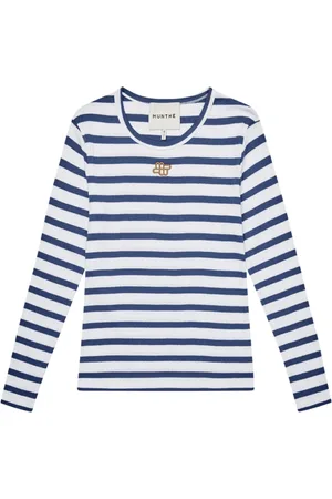Munthe Top, Dame, Blå, XS, Blå Tee med Broderet Logo