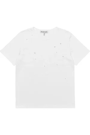 Munthe Top, Dame, Hvid, L, Bomuld, Hvid Bluse med Broderede Detaljer