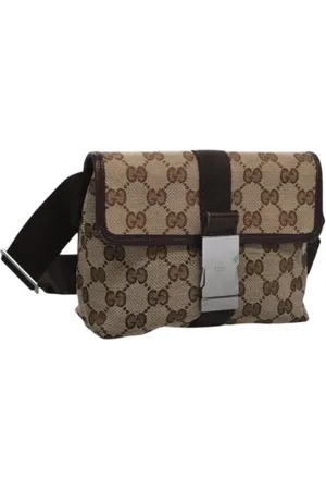Gucci Pre-owned, Dame, , ONE SIZE, Uld, Pre-owned Canvas crossbody-tasker