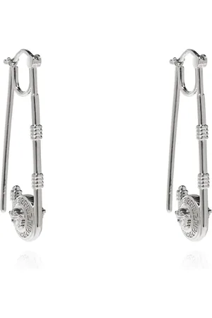 VERSACE Tilbehør, unisex, Grå, ONE SIZE, Sikkerhedsnålformede øreringe
