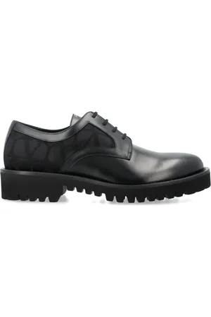VALENTINO GARAVANI Sko, Herre, Sort, 40 EU, Sorte Lukkede Derby Toile Loafers