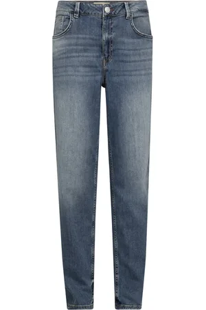 Mos Mosh Jeans, Dame, Blå, W25, Bomuld, Vintage Boyfriend Jeans Blå Vask