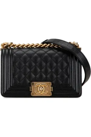 CHANEL Pre-owned, Dame, Sort, ONE SIZE, Uld, Pre-owned Laeder crossbody-tasker