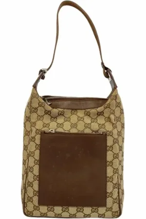 Gucci Pre-owned, Dame, Brun, ONE SIZE, Uld, Pre-owned Canvas gucci-tasker