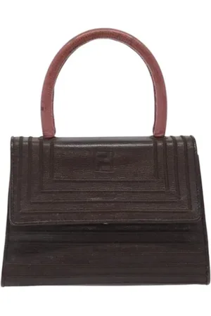 Fendi Pre-owned, Dame, Brun, ONE SIZE, Uld, Pre-owned Laeder hndtasker