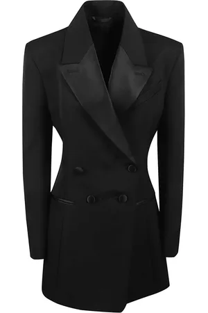Givenchy Jakke, Dame, Sort, S, Uld, Sort rygejakke med plisseret ryg