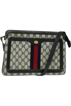Gucci Pre-owned, Dame, Blå, ONE SIZE, Uld, Pre-owned Laeder gucci-tasker