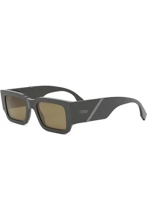 Fendi Tilbehør, Herre, Brun, 51 MM, Ægte Diagonal Briller med Premium Kvalitet