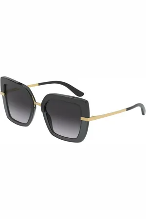 Dolce & Gabbana Tilbehør, Dame, Sort, 52 MM, Solbriller Half Print DG 4374