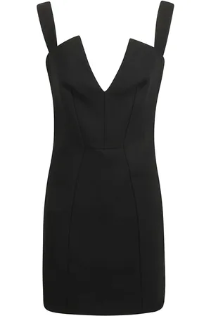 Givenchy Kjole, Dame, Sort, XS, Polyester, Sort V-Hals Mini Kjole