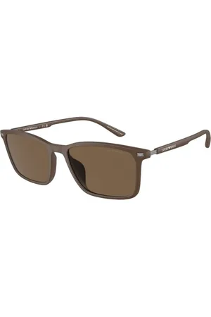 Emporio Armani Tilbehør, Herre, Brun, 56 MM, Ægte Briller med Topkvalitet