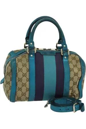 Gucci Pre-owned, Dame, Blå, ONE SIZE, Uld, Pre-owned Canvas gucci-tasker
