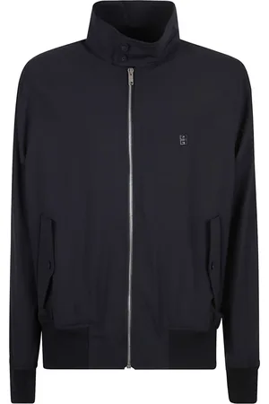 Givenchy Jakke, Herre, Blå, XL, Uld, Blå Harrington Jakke til Mænd