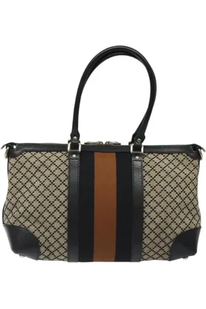Gucci Pre-owned, Dame, Sort, ONE SIZE, Uld, Pre-owned Canvas gucci-tasker