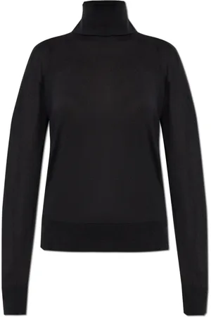 Jil Sander Strik, Dame, Sort, S, Uld, Golf med uld finish