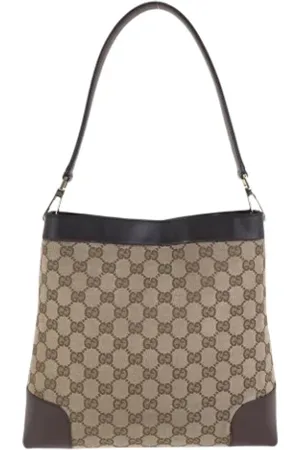 Gucci Pre-owned, Dame, Brun, ONE SIZE, Uld, Pre-owned Canvas gucci-tasker