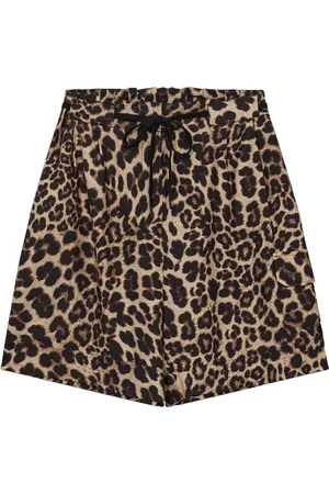 Copenhagen Muse Shorts, Dame, Flerfarvet, XS, Leopard Print High Waist Shorts