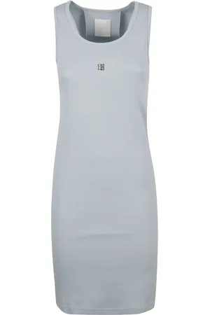 Givenchy Kjole, Dame, Blå, M, Bomuld, Blå Tank Top Mini Kjole