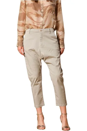 Masons Bukser, Dame, Grå, XS, Bomuld, Elegant Carrot Fit Chino Bukser