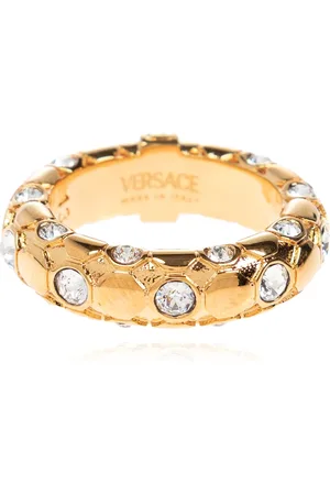 VERSACE Tilbehør, Dame, Gul, 56 MM, Uld, Ring med skinnende krystaller