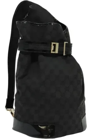 Gucci Pre-owned, Dame, Sort, ONE SIZE, Uld, Pre-owned Canvas gucci-tasker