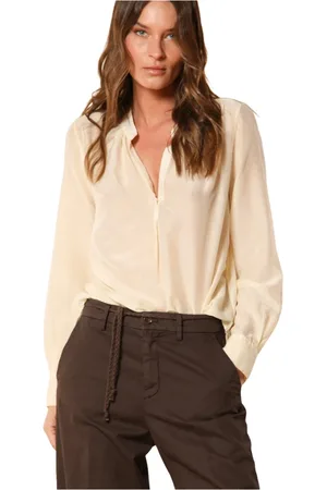 Masons Bluser & Skjorter, Dame, , 2XS, Bomuld, Elegant silke-bomuldsblandings skjorte