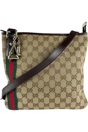 Gucci Pre-owned, Dame, Brun, ONE SIZE, Uld, Pre-owned Canvas gucci-tasker