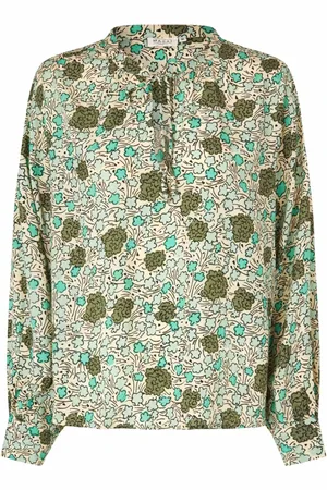 Masai Bluser & Skjorter, Dame, Grøn, XL, Grøn langærmet top med print