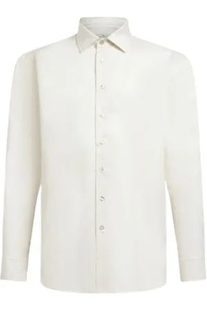 Etro Skjorte, Herre, , L, Elegant Blomstret Silketørklæde Kollektion