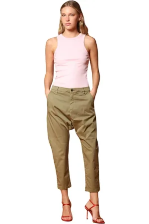 Masons Bukser, Dame, Grøn, 2XS, Bomuld, Gabardine Carrot Fit Kvinders Chino Bukser