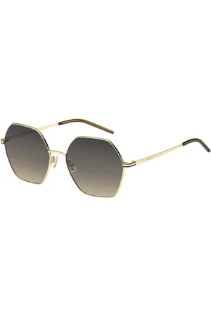 HUGO BOSS Tilbehør, Dame, Gul, 57 MM, Uld, Stilfulde solbriller af høj kvalitet