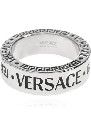 VERSACE Tilbehør, Herre, Grå, 56 MM, Ring med indgraveret logo