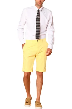 Masons Shorts, Herre, Gul, L, Bomuld, Herre Chino Bermuda Shorts i Pima Bomuld