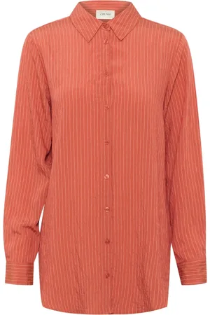 Cream Bluser & Skjorter, Dame, , L, Stribet Skjorte med Krave og Knapper