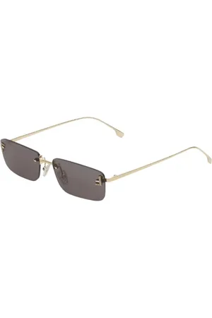 Fendi Tilbehør, unisex, Grå, 54 MM, Krystal Solbriller til Top-Stil