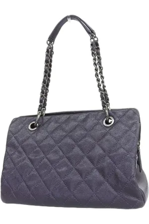 CHANEL Pre-owned, Dame, Lilla, ONE SIZE, Uld, Pre-owned Laeder totes